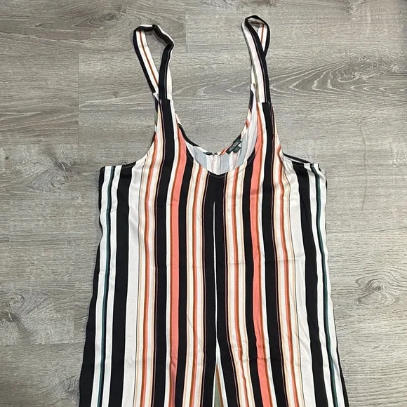 Wild Fable Striped Jumpsuit - Black, Pink, Cream - Picture 2 of 3